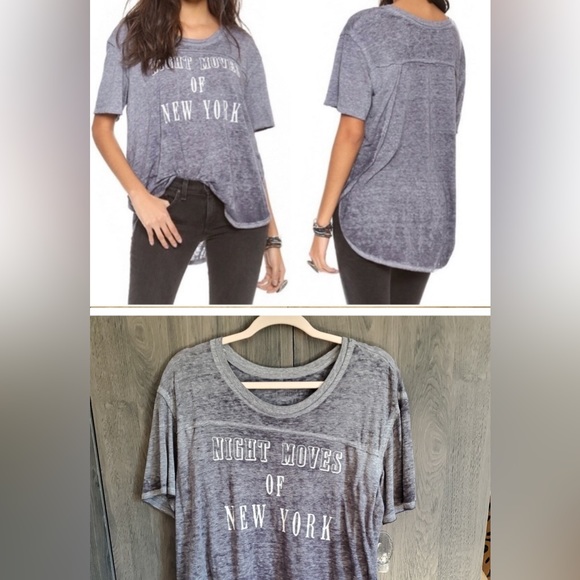 Free People Tops - Free People Night Moves of New York Burnout Tee Size S 😎 Lightweight We the